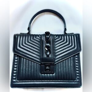 Aldo Black Quilted Satchel